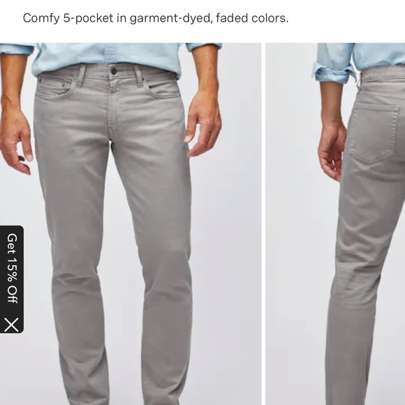 NWT $98 Bonobos Stretch lightweight jeans 38x32 dark gray - Picture 2 of 12